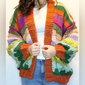Multicolor chunky knit sweater (new & never worn)